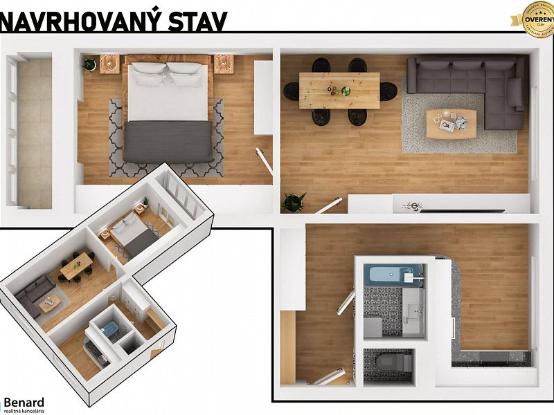 PREDANÉ: Na predaj 2-izb. byt s veľkým potenciálom