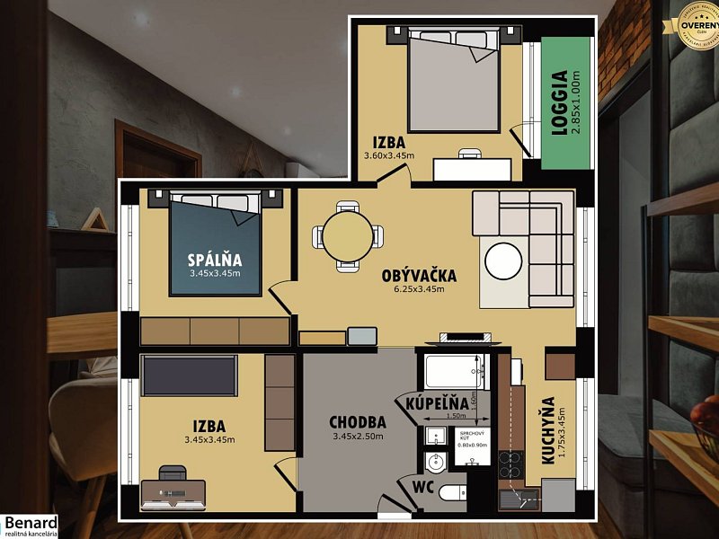 Na predaj štýlový 4 - izb. byt s top výhľadom na Furči