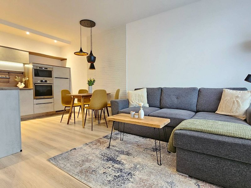 Moderný unikát - 1,5- izb. byt s 2 loggiami na prenájom (Nad jazerom)