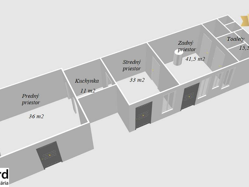 NA PRENÁJOM ZREKONŠTRUOVANÉ PRIESTORY, 137 m2, PREŠOV, SLOVENSKÁ UL