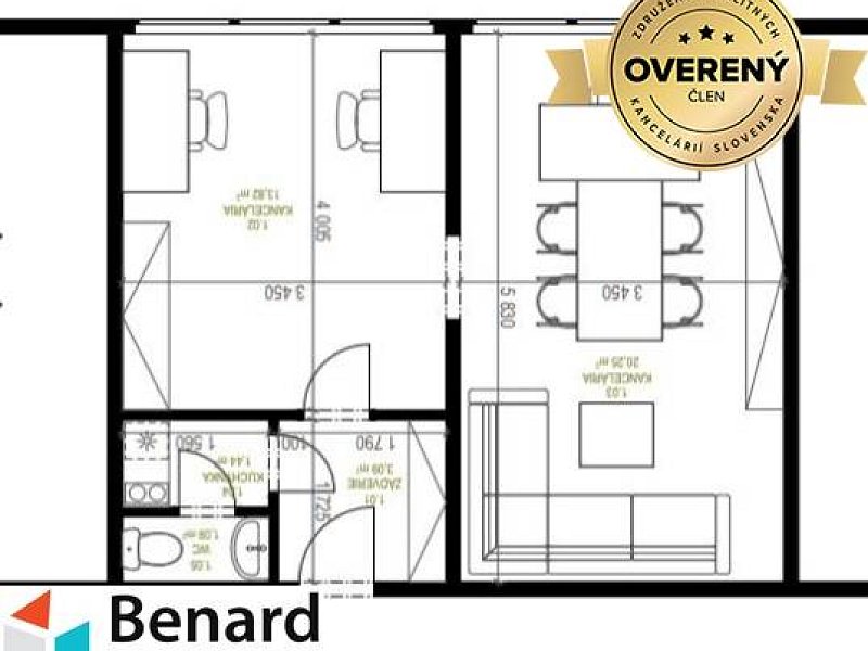 PRENAJATÝ KANCELÁRSKY PRIESTOR, 20 M2, PREŠOV