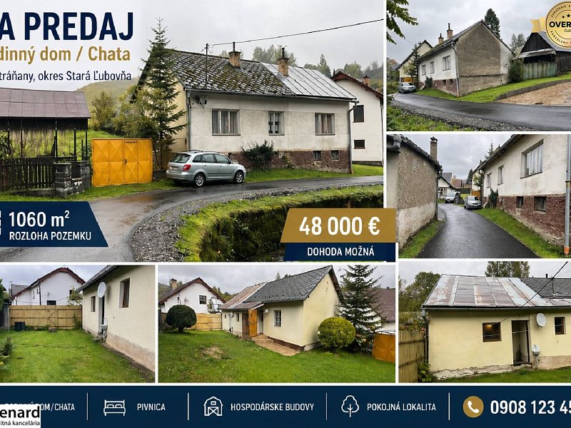 Chata/rodinný dom v obci Stráňany